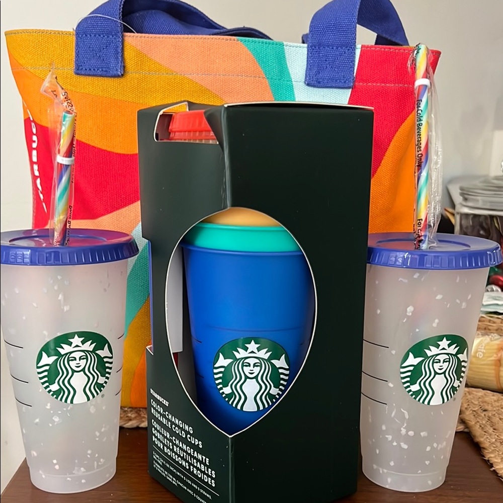 Starbucks Colorful Reusable Cup Set